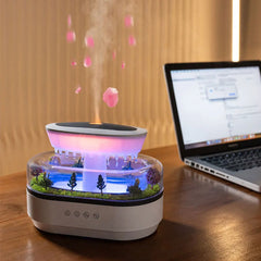 Rain Cloud Car Air Humidifier Water Drip Micro Landscape Cool Mist Humidifier 7 Night Light Essential Oil Diffuser for Bedroom