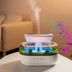 Rain Cloud Car Air Humidifier Water Drip Micro Landscape Cool Mist Humidifier 7 Night Light Essential Oil Diffuser for Bedroom