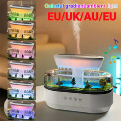 Rain Cloud Car Air Humidifier Water Drip Micro Landscape Cool Mist Humidifier 7 Night Light Essential Oil Diffuser for Bedroom